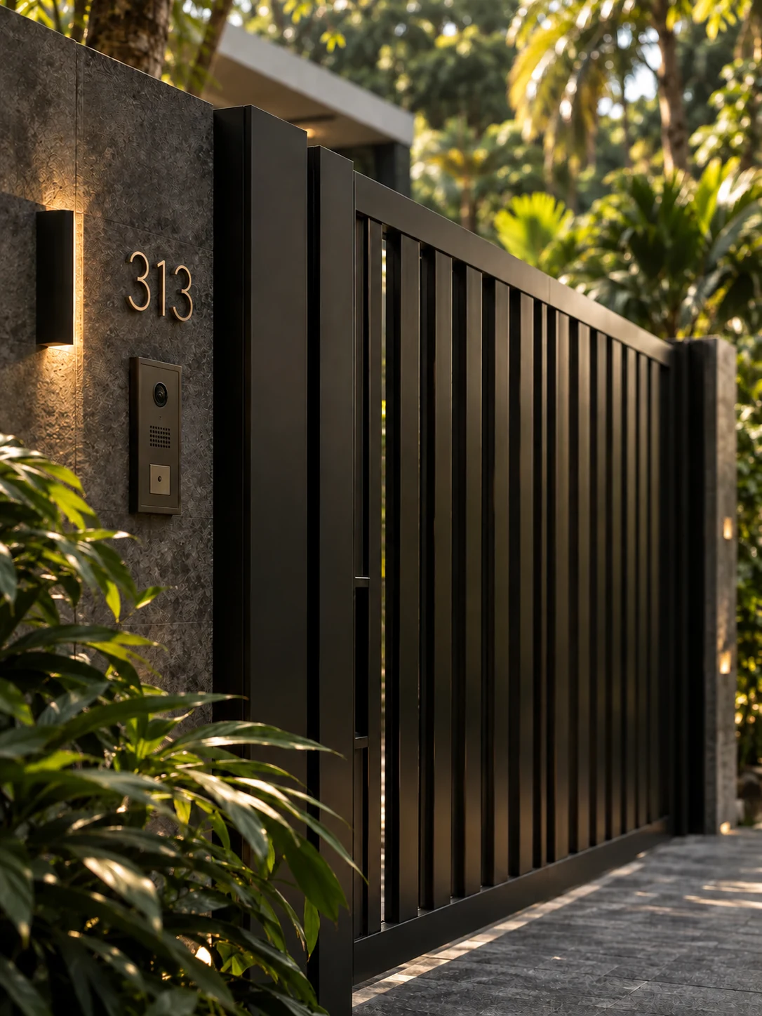 Private estate gate, Singapore GCB